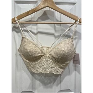 White lace crop top
